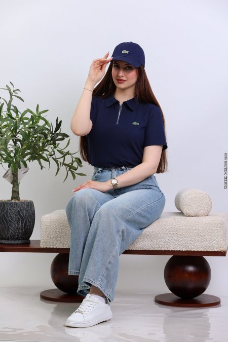 بلوز Lacoste + طاقية 🐊