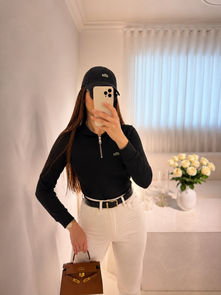 بلوز Lacoste بقبة + طاقية 🐊