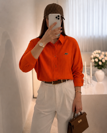 قميص Lacoste 🐊 أوڤر سايز