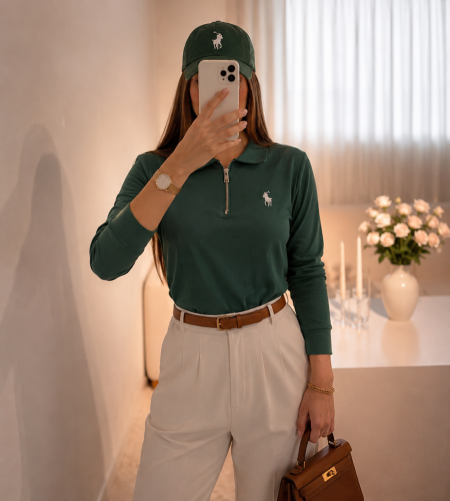 بلوز polo + طاقية 🦋