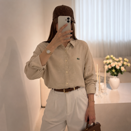 قميص lacoste 🐊/ اوڤر سايز