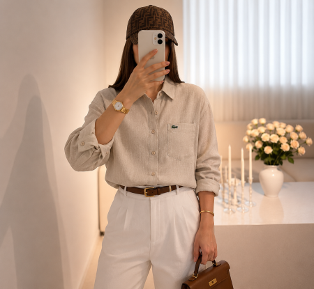 قميص Lacoste 🐊 مقاس كبير