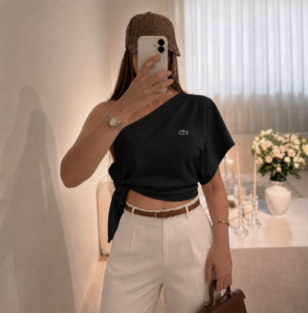 بلوز Lacoste 🐊 كتف وربط