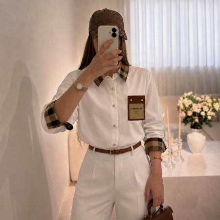 قميص 🤎 Burberry / اوڤر سايز