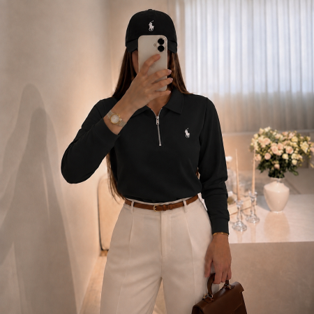 بلوز polo + طاقية 🦋