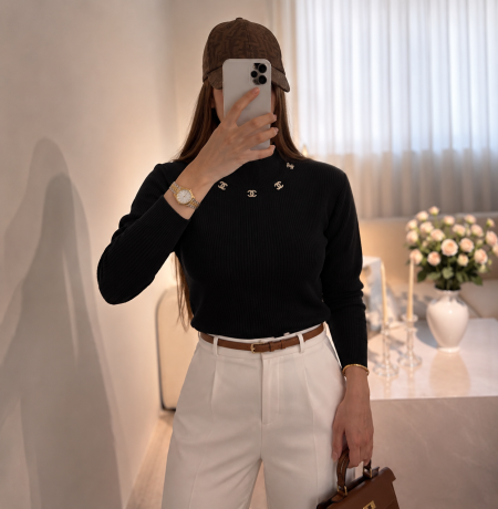 بلوز CHANEL 🤎 نص چولف