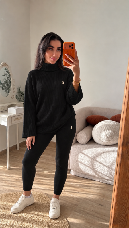 بدلة Polo صوف 🧶 بلوز + تايت